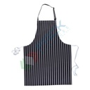 Grembiule da lavoro 100% cotone, 280 gr, modello Butchers, strap regolabili per una vestibilità più sicura, colore blu navy/bianco
