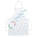 Grembiule da lavoro in tessuto Kingsmill 65% poliestere + 35% cotone, 190 gr, con colletto regolabile per una sicura vestibilità, nodo anti aggrovigliamento per un fissaggio sicuro, colore bianco