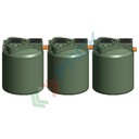 Fossa settica tricamerale, A.E. 12, Mis. Ø 3500 x 1350 H mm, capacità 1200 Lt