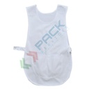 Mantella da lavoro in tessuto Kingsmill 65% poliestere + 35% cotone, 190 gr, con tasca e aperture laterali regolabili per una maggior flessibilità, colore bianco