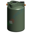 Fossa settica monocamerale, A.E. 30, Mis. Ø 1400 x 2300 H mm, capacità 3500 Lt