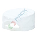 Cappellino da lavoro da cuoco in tessuto policotone Kingsmill con finitura Texpel (65% poliestere + 35% cotone), 190 gr, regolazione con fettuccia a strappo, colore bianco
