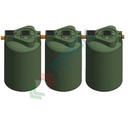 Fossa settica tricamerale, A.E. 30, Mis. Ø 4500 x 2300 H mm, capacità 3500 Lt