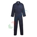Tuta da lavoro in 100% cotone Kingsmill, 260 gr, modello Euro Work, apertura frontale con bottoni, 5 ampie tasche, vestibilità regular, colore blu navy