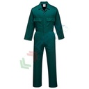 Tuta da lavoro in tessuto Kingsmill 65% poliestere + 35% cotone, 210 gr, modello Euro Work, apertura frontale con bottoni, 6 ampie tasche, vestibilità regular, colore verdone