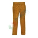 Pantalone da lavoro da saldatura in pelle bovina crosta e cucito con filo para-aramidico, spessore 1,3 mm, omlogato EN ISO 11611, protezione avanzata, colore marrone