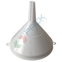 Imbuto con portafiltro in plastica (PP), Mis. Ø 22 cm, per usi generali di laboratorio, colore bianco