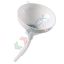 Imbuto con tubo flessibile e filtro in plastica (PP), Mis. Ø 26 cm, per usi generali di laboratorio, colore bianco