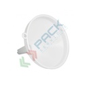 Imbuto per travaso in plastica (PP), Mis. Ø 8 cm, per usi generali di laboratorio, colore bianco