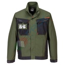 Giacca da lavoro multitasche, 65% poliestere + 35% tessuto cotone, design moderno con buona vestibilità, modello WX3, tecnologia Ezee Zip, colore verde oliva