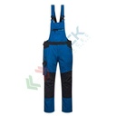 Salopette da lavoro multitasche, in tessuto Kingsmill 65% poliestere + 35% tessuto cotone rifinito, 280 gr, moderna con una buona vestibilità, modello WX3, omologata EN 14404, colore blu persiano