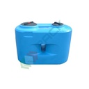 Serbatoio acqua in plastica (PE), compatto orizzontale, capacità 500 Lt, Mis. 640 L x 1240 P x 890 H mm, colore azzurro
