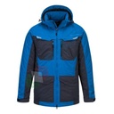 Giacca da lavoro invernale multitasche, 100% nylon, design moderno, impermeabile e isolamento termico, modello WX3, totalmente foderato e imbottito, colore blu persiano