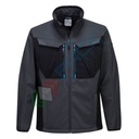 Giacca da lavoro Softshell, 94% Poliestere + 6% elastan con micropile, modello WX3, traspirante, antivento e impermeabile con tecnologia Ezee Zip, colore grigio metallo