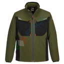 Giacca da lavoro Softshell, 94% Poliestere + 6% elastan con micropile, modello WX3, traspirante, antivento e impermeabile con tecnologia Ezee Zip, colore verde oliva