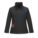 Pile da lavoro da donna, colletto alto, senza cappuccio, modello sanitario Softshell Print & Promo, 100% poliestere, 280 gr, chiusura con zip, colore nero