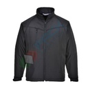 Giacca da lavoro Softshell, 94% poliestere + 6% elastan + micro pile 100% poliestere, modello Oregon, traspirante, antivento e impermeabile, senza cappuccio, colore nero