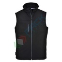 Gilet da lavoro Softshell, 94% Poliestere, 6% Elastane, con softshell in micro pile, 310 gr, traspirante, antivento e impermeabile, colore nero