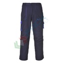 Pantalone da lavoro bicolore, tessuto Texo Cotton Rich 60% cotone + 40% poliestere, 245 gr, elegante, confortevole e funzionale, vestibilità tall, colore blu navy