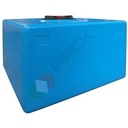 Serbatoio acqua in plastica (PE), parallelepipedo orizzontale, capacità 520 Lt, Mis. 970 L x 870 P x 650 H mm, colore azzurro