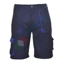 Bermuda da lavoro bicolore, 60% cotone + 40% poliestere, 245 gr, colore blu navy