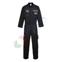 Tuta da lavoro bicolore, in tessuto Texo Cotton Rich 60% Cotone + 40% Poliestere, 245 gr, 14 tasche, elegante offre comfort e protezione totale, colore nero