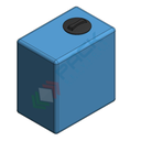 Serbatoio acqua in plastica (PE), parallelepipedo verticale, capacità 300 Lt, Mis. 750 L x 500 P x 830 H mm, colore azzurro