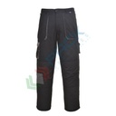 Pantalone da lavoro foderato bicolore, tessuto Texo Cotton Rich 60% cotone + 40% poliestere, 245 gr, rivestimento non ingombrante caldo per gli ambienti più freddi, colore nero