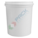 Barattolo in plastica (PP) conico, capacità 1000 ml, chiusura a pressione con sigillo di garanzia (tappo escluso)