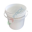 Secchio plastica (PP) conico, capacità 8 Lt, Mis. Ø 239 x 230 H mm, manico in plastica, chiusura a pressione (coperchio escluso)