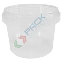 Barattolo in plastica (PP), conico, capacità 120 ml, chiusura a pressione con sigillo di garanzia (tappo escluso)