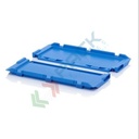Coperchio incernierato per cassetta inseribile e sovrapponibile in plastica (PP) 800 x 600 mm, serie MB