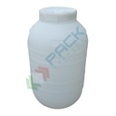 Bottiglione in plastica (PE), cilindrico collo largo, versione MAXI, capacità 100 Lt, senza maniglia, chiusura a vite (tappo incluso)