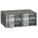 Cassettiera in plastica componibile con 6 cassetti, mis. 562 L x 390 P x 228 H mm, colore trasparente