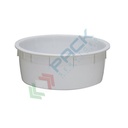 Mastello in plastica (HDPE), capacità 110 Lt, Mis. Ø 800 x 300 mm, ideale per alimenti, colore neutro