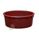 Mastello in plastica (HDPE), capacità 110 Lt, Mis. Ø 800 x 300 mm, ideale per enologia, colore vinaccia