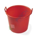 Mastello in plastica (HDPE), capacità 50 Lt, Mis. Ø 490 x 450 mm, ideale per enologia, colore arancio