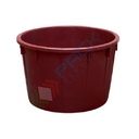 Mastello in plastica (HDPE), capacità 225 Lt, Mis. Ø 860 x 540 mm, ideale per enologia, colore vinaccia