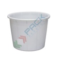Mastello in plastica (HDPE), capacità 350 Lt, Mis. Ø 950 x 710 mm, ideale per alimenti, colore neutro