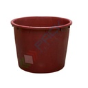 Mastello in plastica (HDPE), capacità 350 Lt, Mis. Ø 950 x 710 mm, ideale per enologia, colore vinaccia