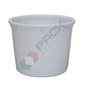 Mastello in plastica (HDPE), capacità 500 Lt, Mis. Ø 1040 x 820 mm, ideale per alimenti, colore neutro