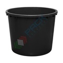Mastello in plastica (HDPE), capacità 500 Lt, Mis. Ø 1040 x 820 H mm, ideale per piante da vivaio, colore nero