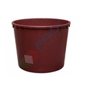 Mastello in plastica (HDPE), capacità 500 Lt, Mis. Ø 1040 x 820 mm, ideale per enologia, colore vinaccia