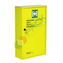 Armadietto pronto soccorso in metallo verniciato con polvere epossidica FLUO, contenuto base conforme all'allegato 1 del D.lgs. 81/2008-D.M.388/2003, ideale per 3 o più lavoratori (per aziende del gruppo AB)