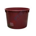 Mastello in plastica (HDPE), capacità 1000 Lt, Mis. Ø 1340 x 950 mm, ideale per enologia, colore vinaccia