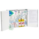 Armadietto pronto soccorso in plastica, contenuto base conforme all'allegato 1 del D.lgs. 81/2008-D.M.388/2003, ideale per 3 o più lavoratori (per aziende del gruppo AB) - senza sfigmomanometro