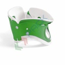 Collare cervicale lavabile in polietilene, chiusura con velcro, modello tall, colore verde