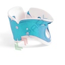 Collare cervicale lavabile in polietilene, chiusura con velcro, modello pediatric, colore azzurro