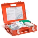 Cassetta pronto soccorso, contenuto base conforme all'allegato 1 del D.lgs. 81/2008-D.M.388/2003, ideale per 3 o più lavoratori (per aziende del gruppo AB) - con sfignomanometro digitale da polso