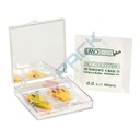 Kit tampone nasale composto da 1 mini fazzoletto detetergente, 2 tamponi medio piccoli (-donne-bambini), 2 tamponi medio grandi (ragazzi, adulti), 1 specchietto